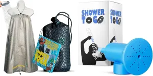 – Wearable Shower Garment, Privacy RV & Camping Shower, Shower to Go: Portable Camping Shower, Best Outdoor Emergency Body Cleaning Device