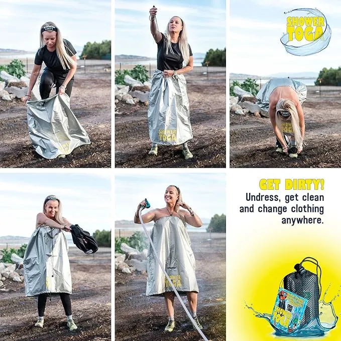 – Wearable Shower Garment, Privacy RV & Camping Shower, Surf Poncho, Shower Tent, or Portable Changing Room