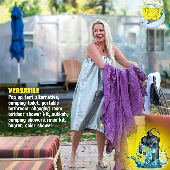 – Wearable Shower Garment, Privacy RV & Camping Shower, Surf Poncho, Shower Tent, or Portable Changing Room
