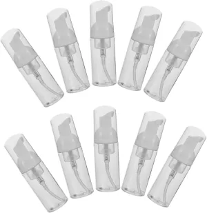 10 Pcs Foaming Dispenser Pump Bottle Travel Empty Foaming Soap Dispensers Foam Pump Bottle Clear Plastic Spray Bottles for Travel Hand Soap Shampoo Foaming Cosmetics 50ml