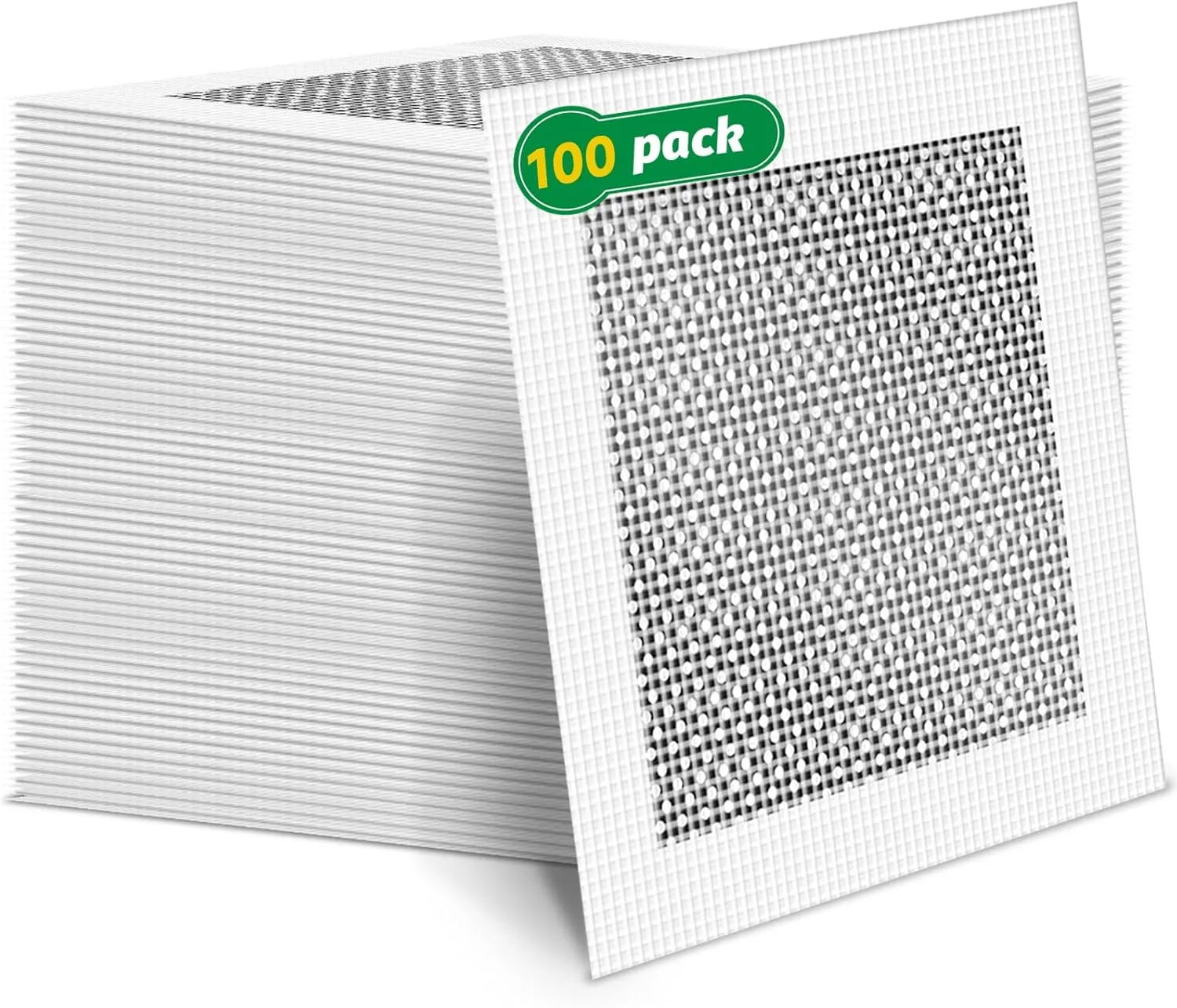 100Pcs 6 Inch Drywall Patch, Wall Repair Patches, Self-Adhesive Fiberglass Repair Kit Dry Wall Hole Repair Patch for Aluminum Metal Sheetrock Ceiling (6"x 6")