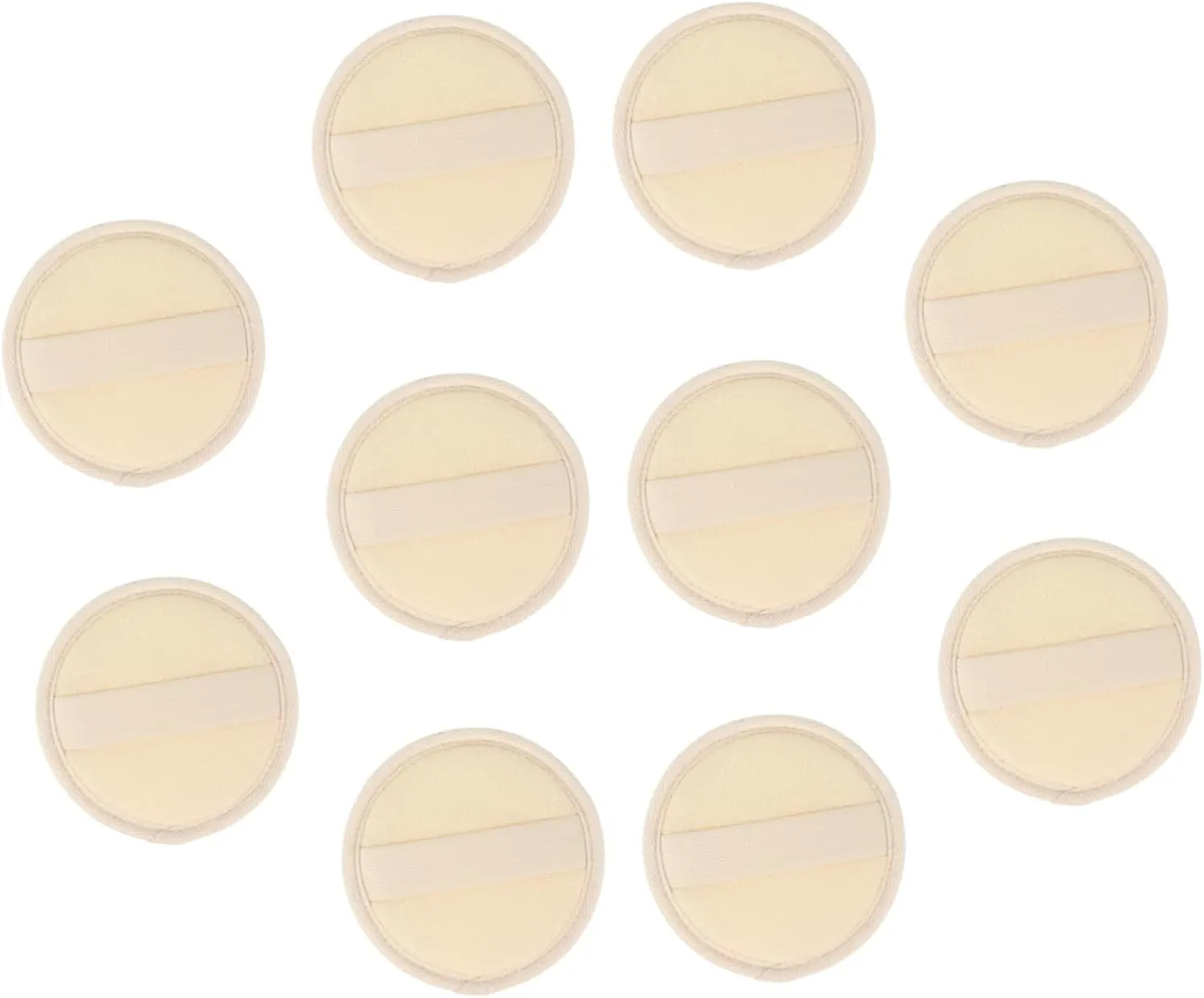 10Pcs Round Loofah Bath Pads Exfoliating Scrubbers for Shower Gentle Skin Soft Durable Material for Neck Shoulders and Feet Exfoliation