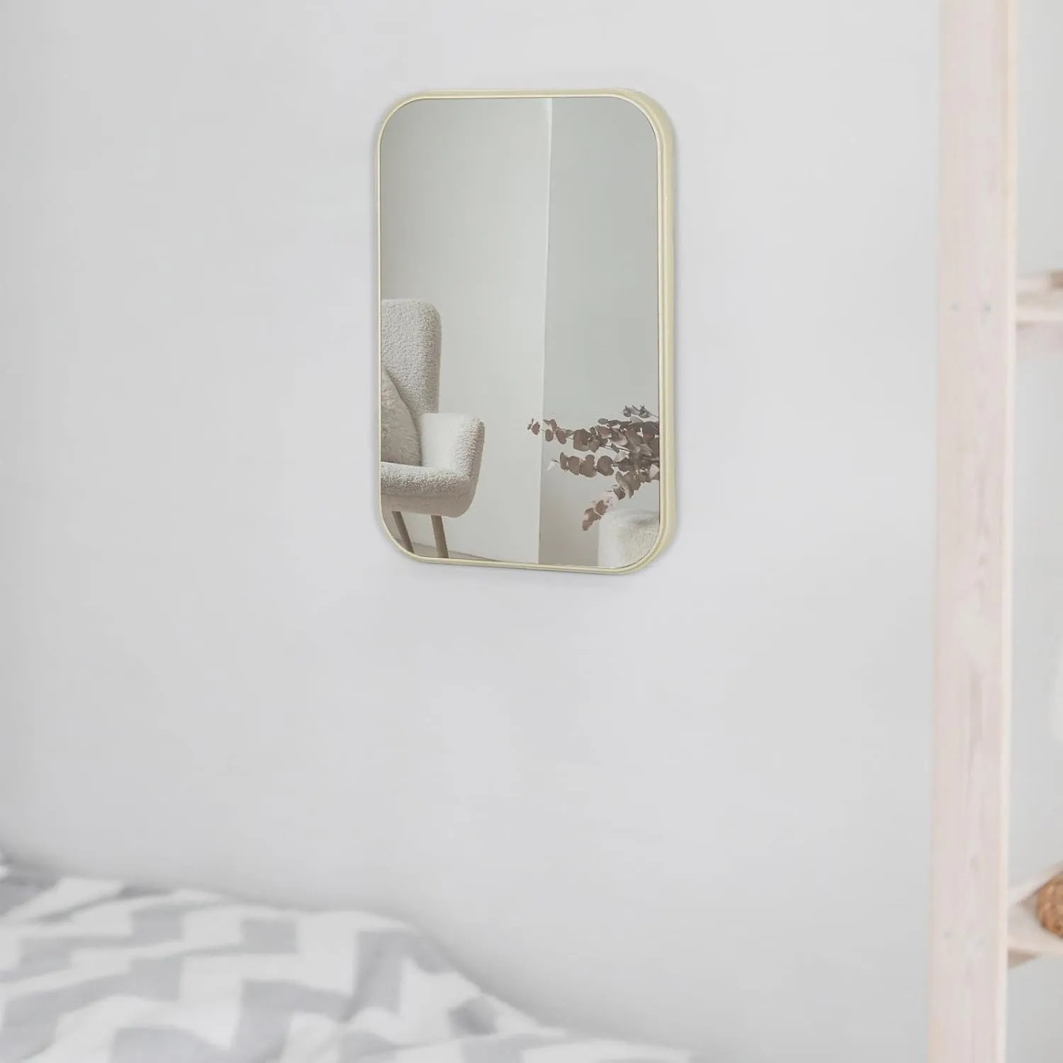 10Pcs Table Desk Vanity Makeup Mirror, 8-Inch Simple Portable Travel Mirror with Stand, Standing and Wall Hanging Dual-use Beige