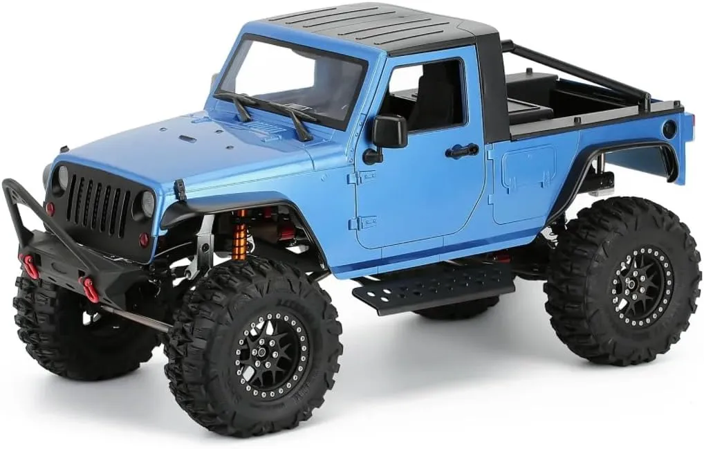 1/10 RC Pickup Body Shell Kit Unassembled - 313mm Wheelbase Wrangler Pickup Body,for RC Crawler Axial SCX10 SCX10 II 90046 DIY (Pure White)