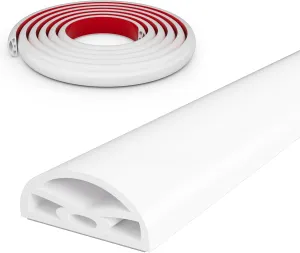 118” White Shower Threshold Water Dam Stopper for Dry and Wet Separation,Self Adhesive Collapsible Walk in Shower Splash Guard Seal Strip,Silicone Sink Edge Water Barrrier for Bathroom and Kitchen