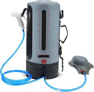 12L Portable Shower Bag Camping Solar Shower Portable Collapsible Water Container Hot Water Support for Camping RV Travel