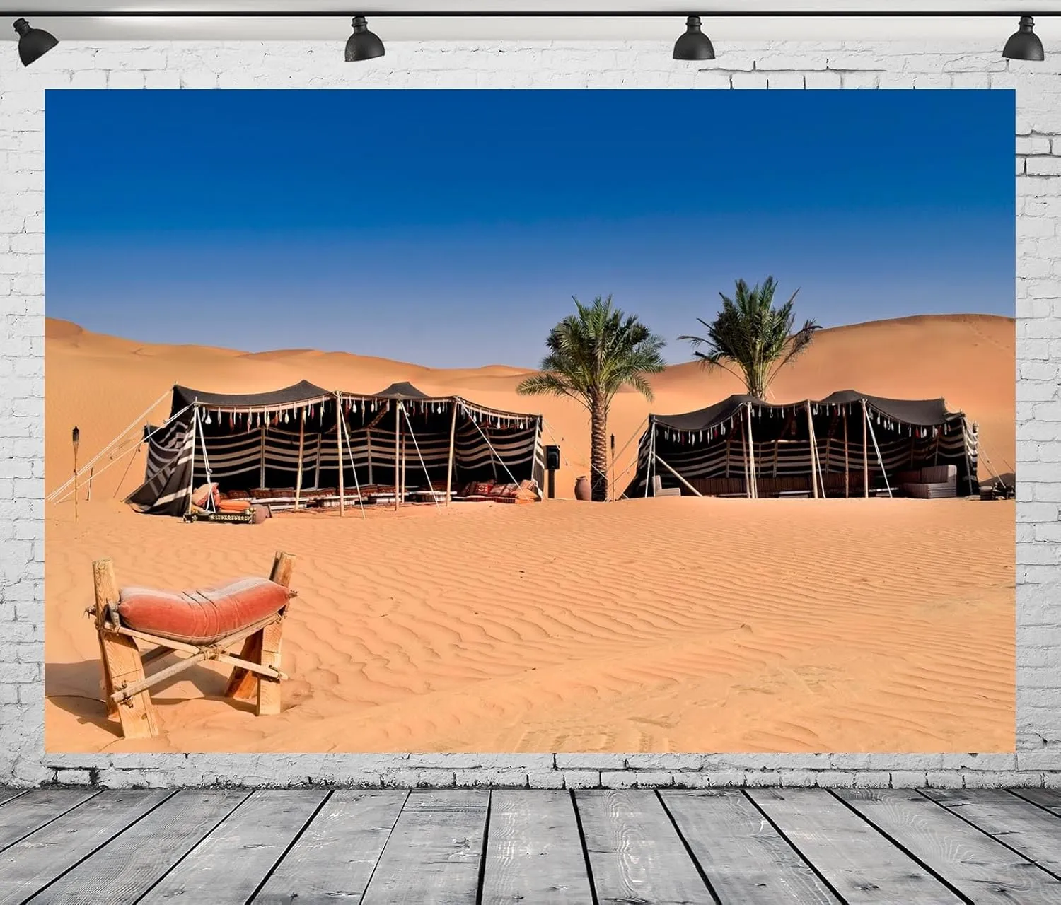 12x10ft Fabric Desert Tent Camp Backdrop Arabia Desert Mountain Landscape Photography Background for Kids Adults Birthday Party Supplies Baby Shower Portrait Photo Studio Props