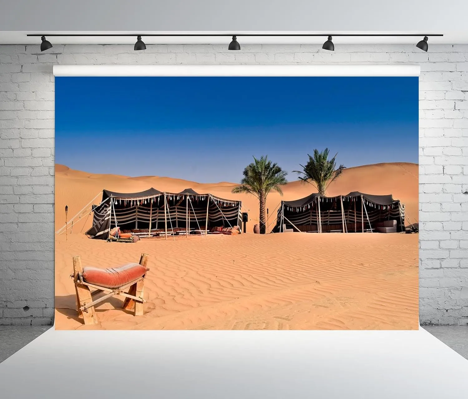 12x10ft Fabric Desert Tent Camp Backdrop Arabia Desert Mountain Landscape Photography Background for Kids Adults Birthday Party Supplies Baby Shower Portrait Photo Studio Props