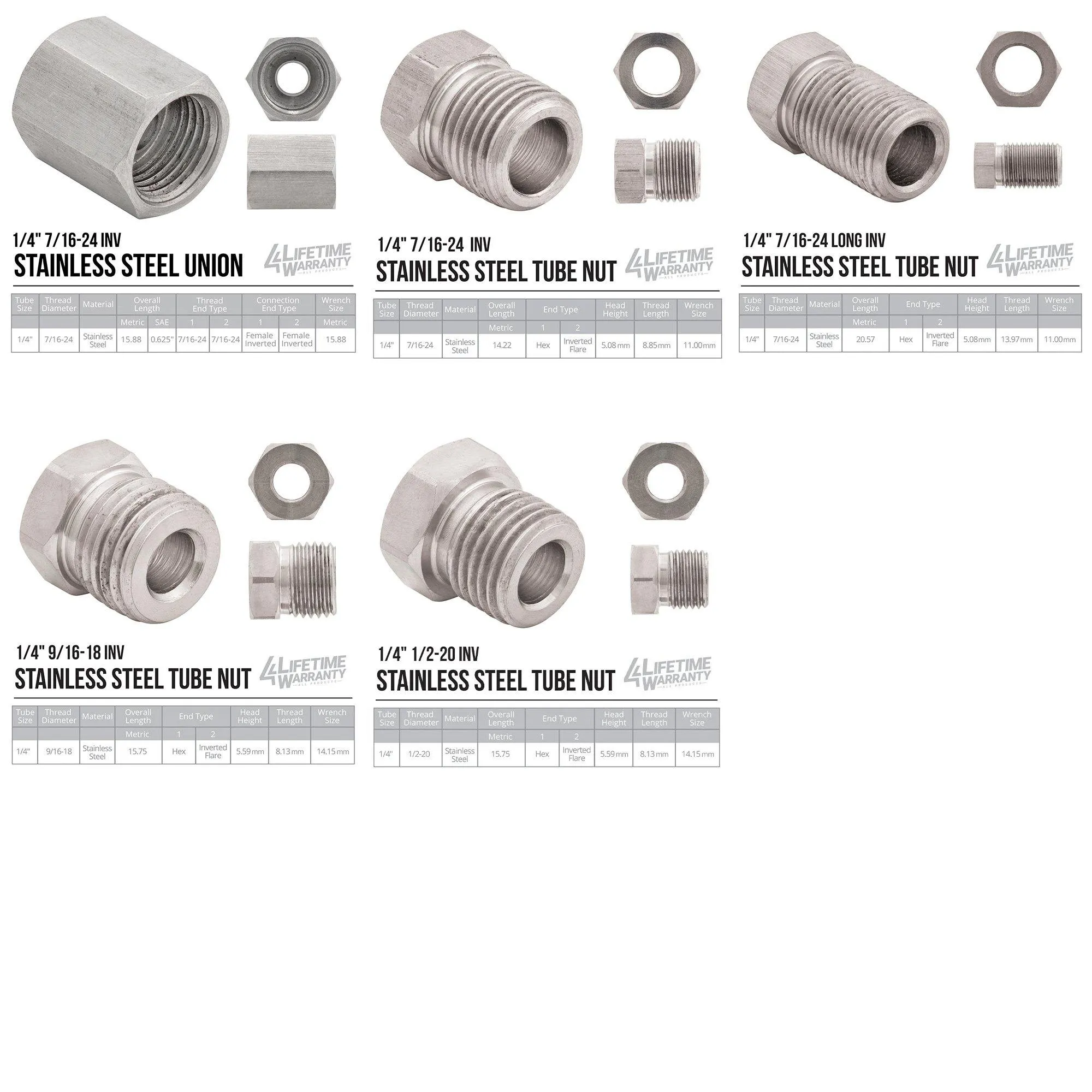 1/4" x 25' Stainless Steel Brake Line Replacement Tubing Coil Pro Kit with Brake Line Clips, 18 Fittings Included, Inverted Flare, SAE