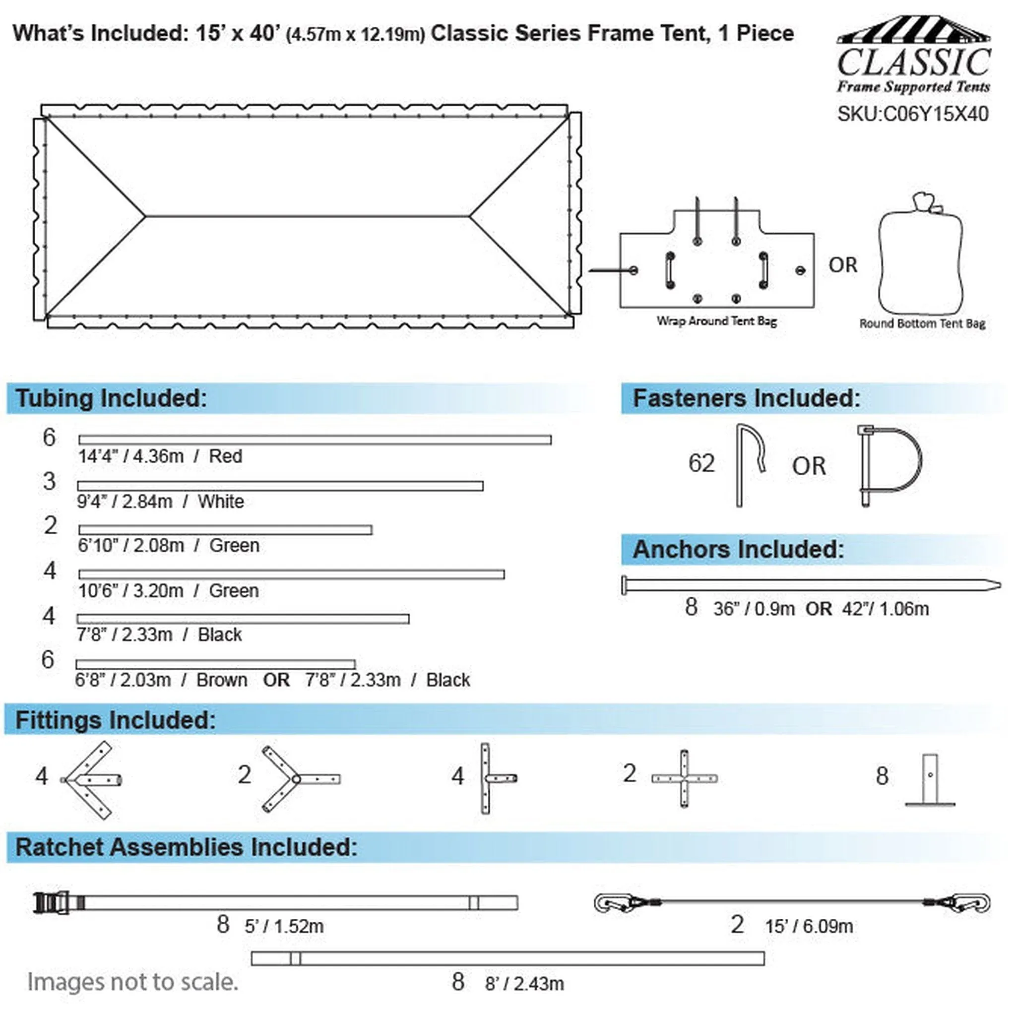 15x40 Classic Series Frame Tent