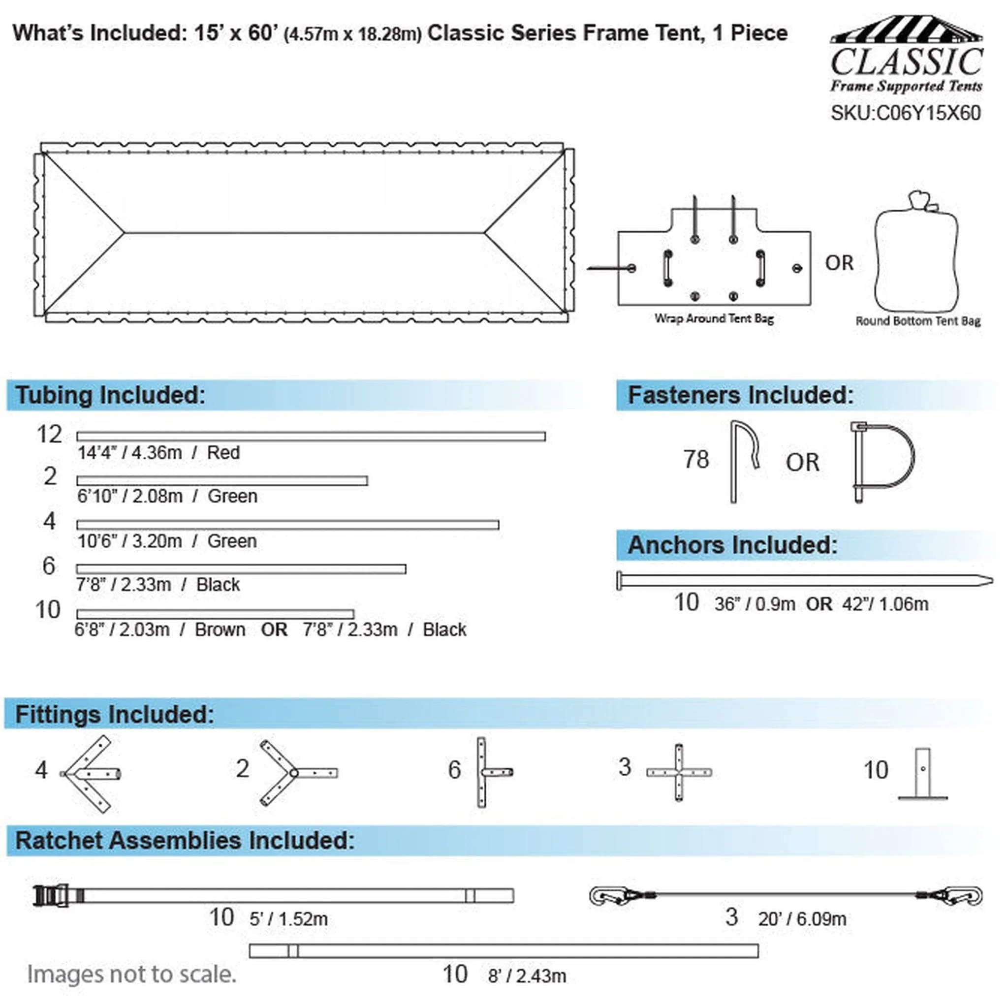 15x60 Classic Series Frame Tent