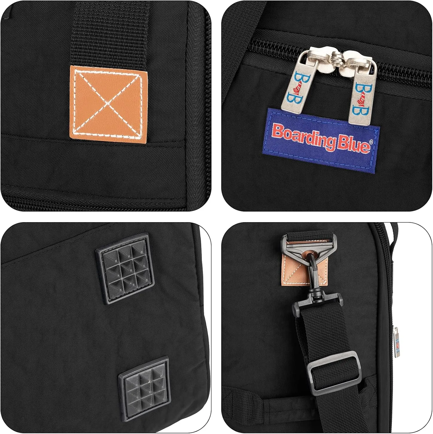 17X13X8 Inches JetBlus Airlines Personal Item Under Seat Duffel bag Suitable for Major Airlines including Spirit, Jetblue, Frontier, and American - Duffel Bag Design (Black)