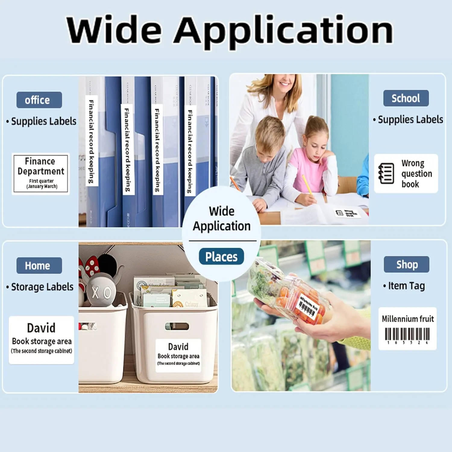 2 Inch Bluetooth Label Maker With Tape - Barcode and Thermal Printer for Clothing, Home Storage, Retail Business