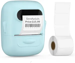 2 Inch Bluetooth Label Maker With Tape - Barcode and Thermal Printer for Clothing, Home Storage, Retail Business