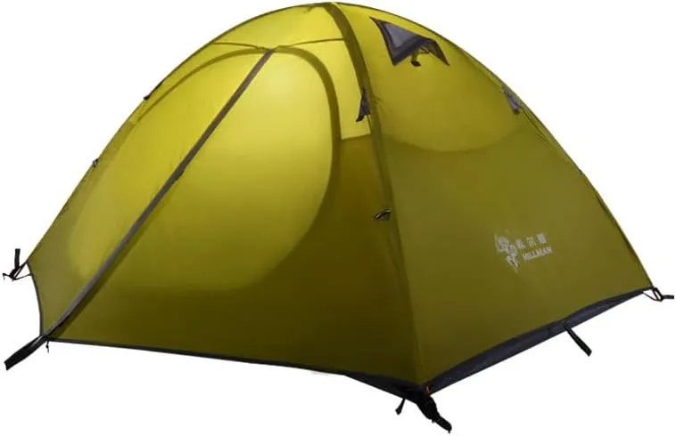 2-Person Double Layer Camping Tent for Beach Park Outdoor shelter, Portable Windproof Waterproof Tent