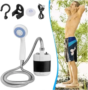2023 Portable Camping Shower, Portable Camp Shower Pump with Rechargeable Battery, Portable Shower for Camping, Portable Outdoor Shower Head for Camping, Hiking, Traveling
