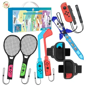 2023 Switch Sports Accessories Bundle - Uxilep Family Accessories Kit for Nintendo Switch Sports Games : Mario Golf Super Rush,Soccer Leg Straps,Sword and Mario Tennis aces