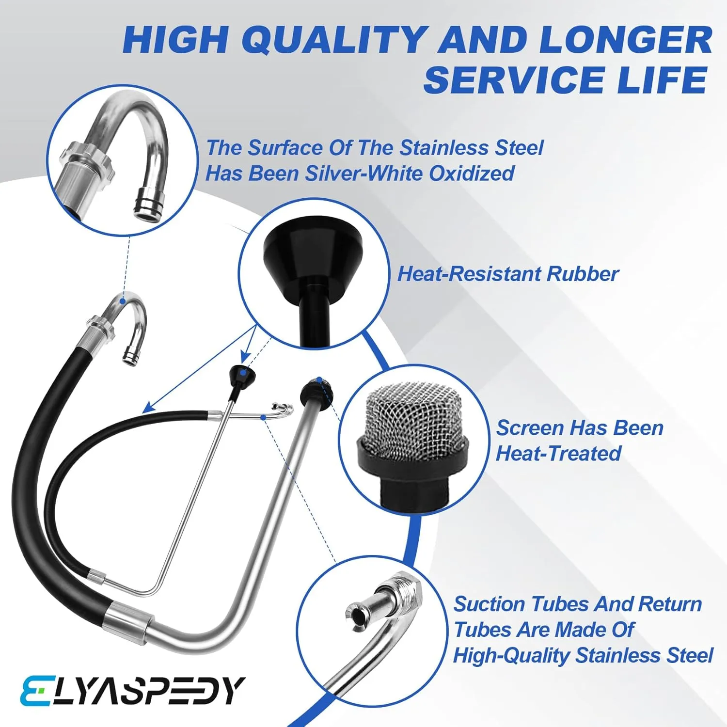 2025 New Stainless Steel Suction Hose And Reflux Line Sets,Compatible With Graco 390 395 490 495 595 And Tongshan T300 500 Airless Spraying/Line Painting Machine,Airless Paint Sprayer Accessories