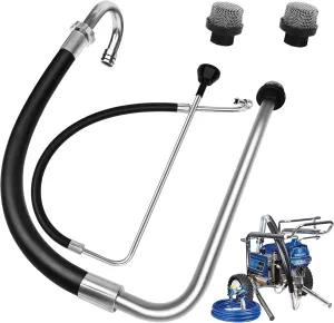2025 New Stainless Steel Suction Hose And Reflux Line Sets,Compatible With Graco 390 395 490 495 595 And Tongshan T300 500 Airless Spraying/Line Painting Machine,Airless Paint Sprayer Accessories