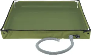 2025 Portable Shower Tray,Foldable Shower Base,Portable Camping Shower Tray with Drain Pipe Tent Bathing Tray Awning Base,High Capacity Shower Tent Tray for Camping Shower,80x80x10cm