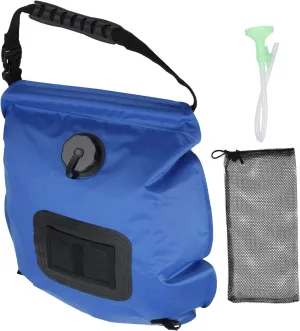20L Camping Shower Bag, Portable Solar Camping Shower Bag, Solar Powered Shower Bag with Thermometer, Compact Travel Shower Bag for Backpacking, Outdoor Sun Heated Shower