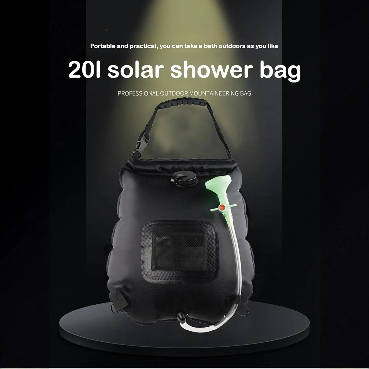 20L Outdoor Solar Shower Bag - Portable Camping Shower for Hiking, Beach, and Fishing