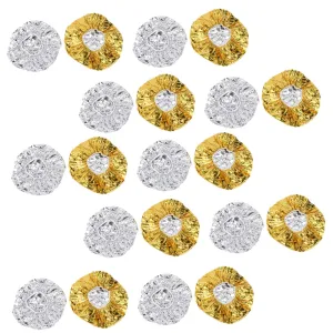 20pcs Aluminum Foil Hair Foil Caps for Deep Conditioning Braid Shower Cap Heat Thermal Elastic Salon Shower