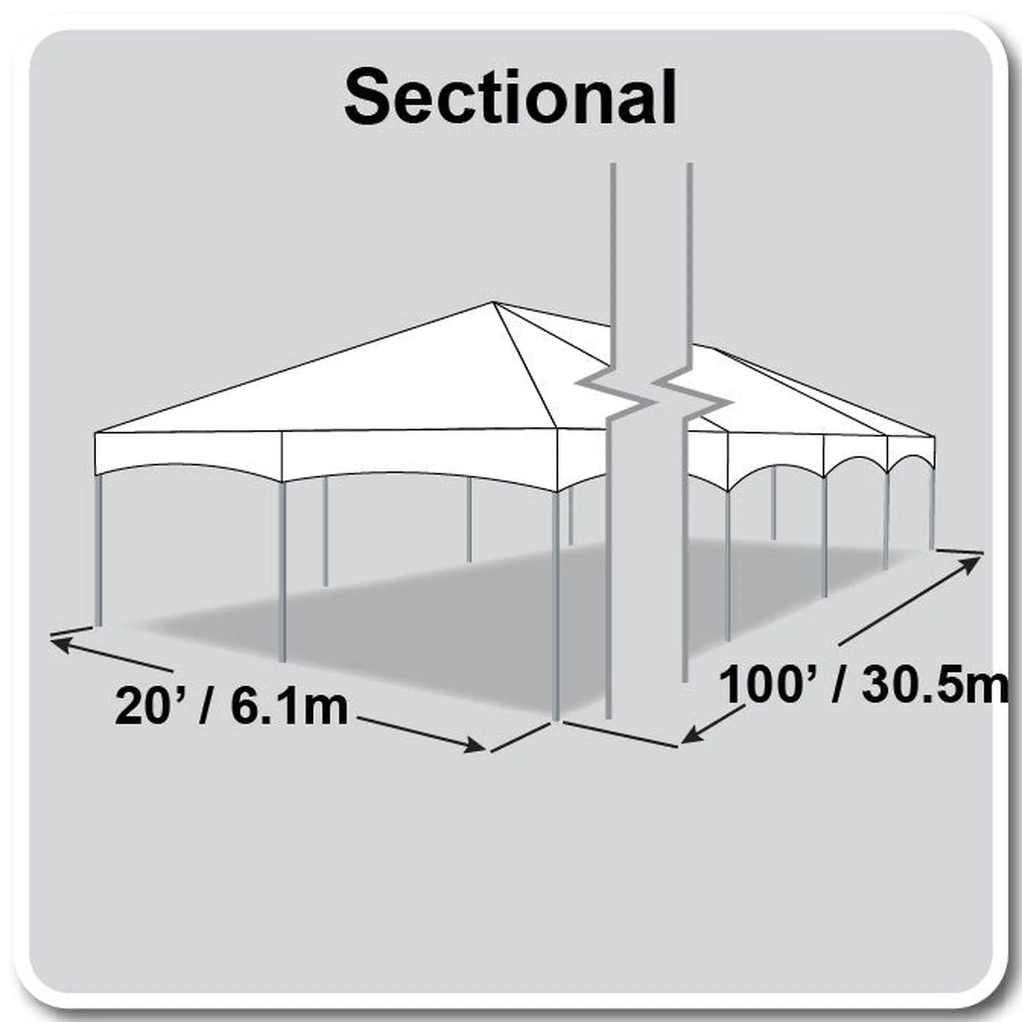 20x100 Master Series Frame Tent