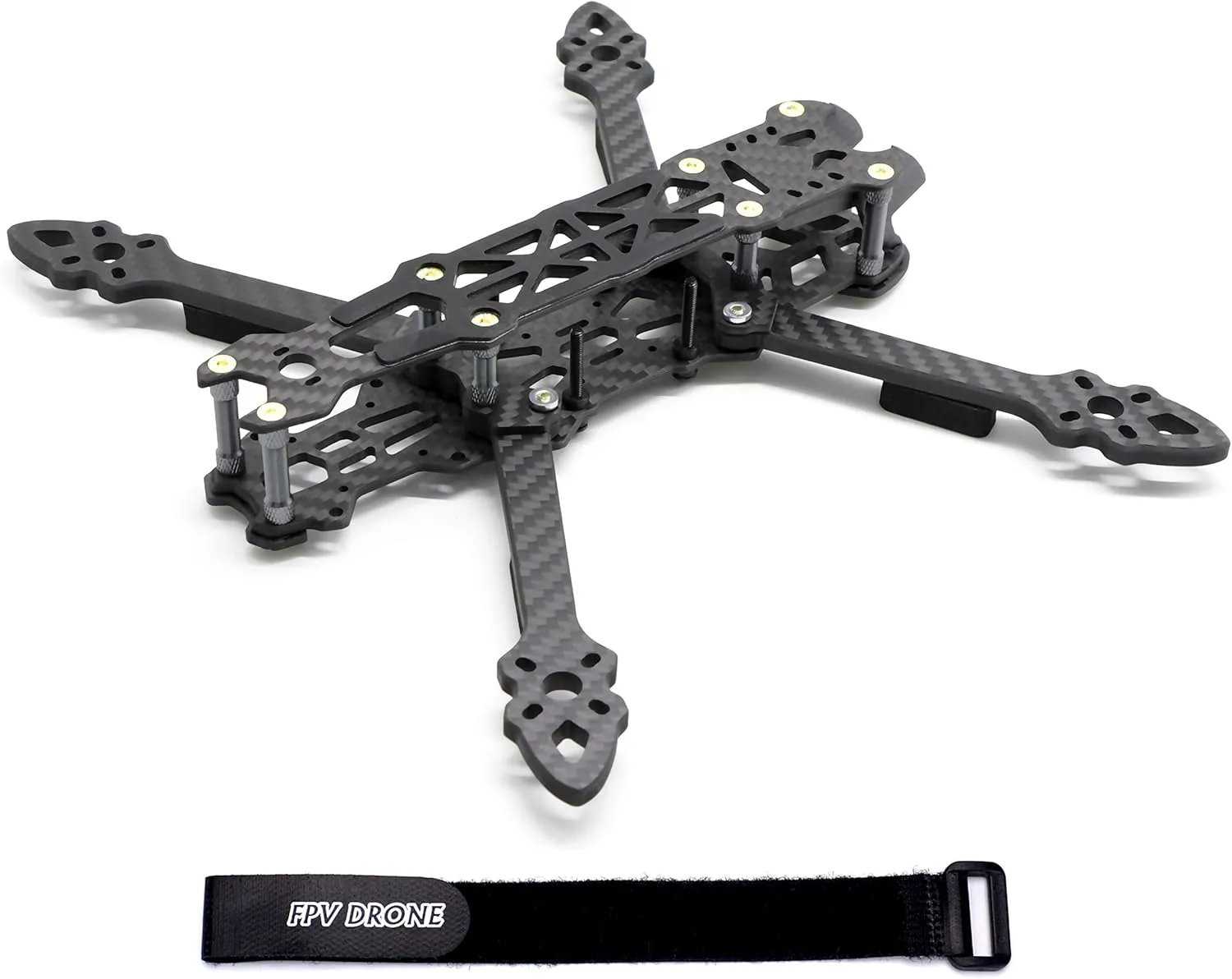 225mm FPV Racing Drone Frame Carbon Fiber 5 inch Quadcopter Freestyle Frame Kit with Lipo Battery Strap