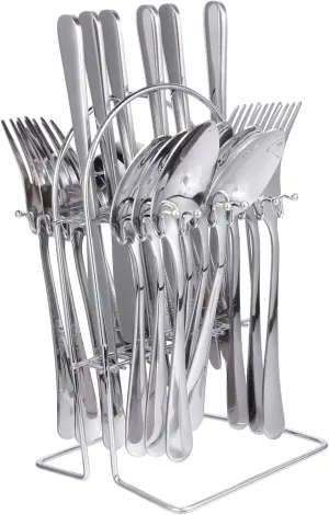 24-piece Stainless Steel Tableware Set Gold Spoons Silverware Modern Silverware Forks Spoons Hotel Family Friendly