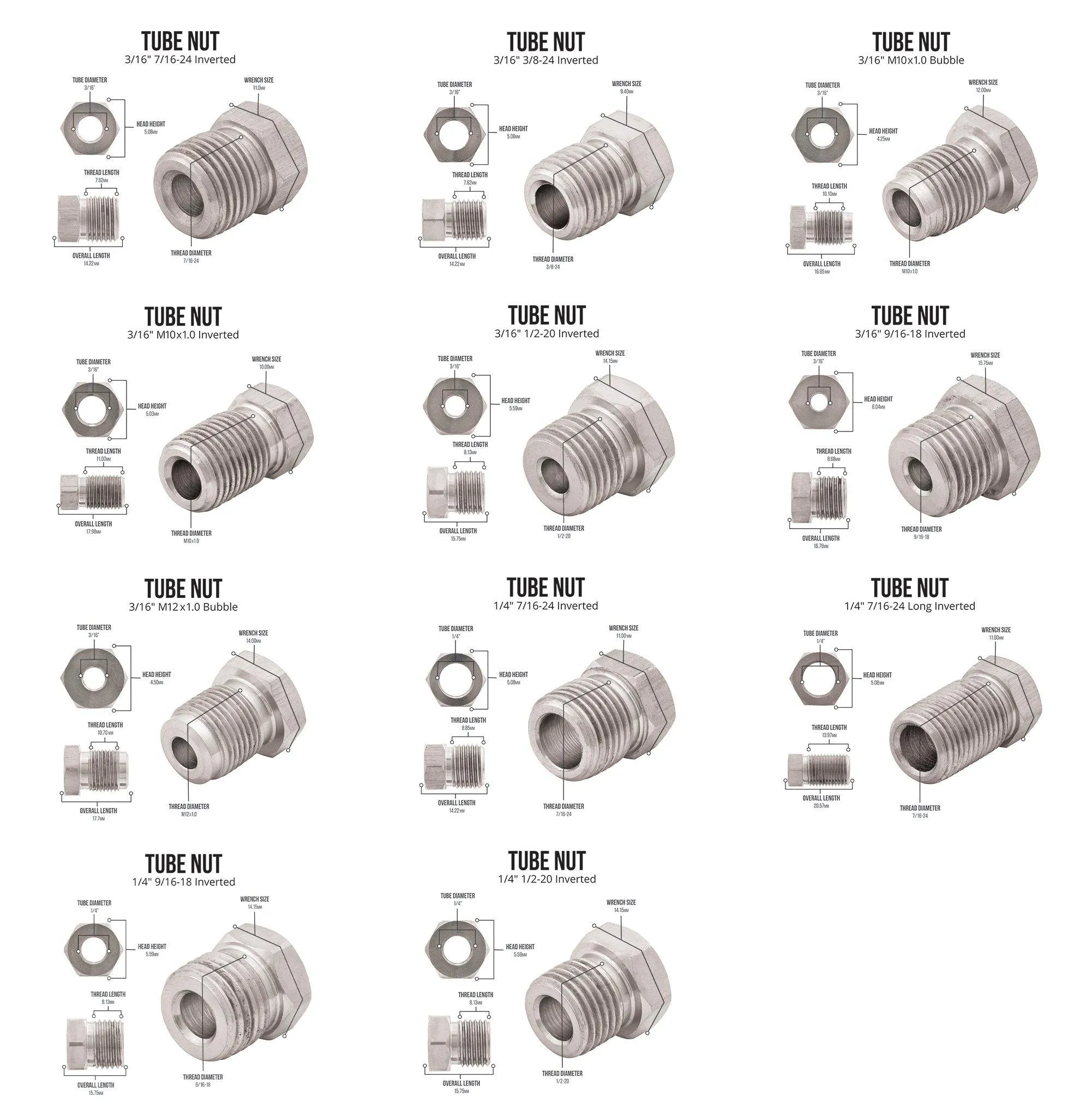 25 ft 3/16" and 1/4" Stainless Steel Brake Line Kit | 32 Stainless Steel Fittings