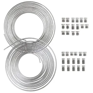 25 ft 3/16" and 1/4" Stainless Steel Brake Line Kit | 32 Stainless Steel Fittings