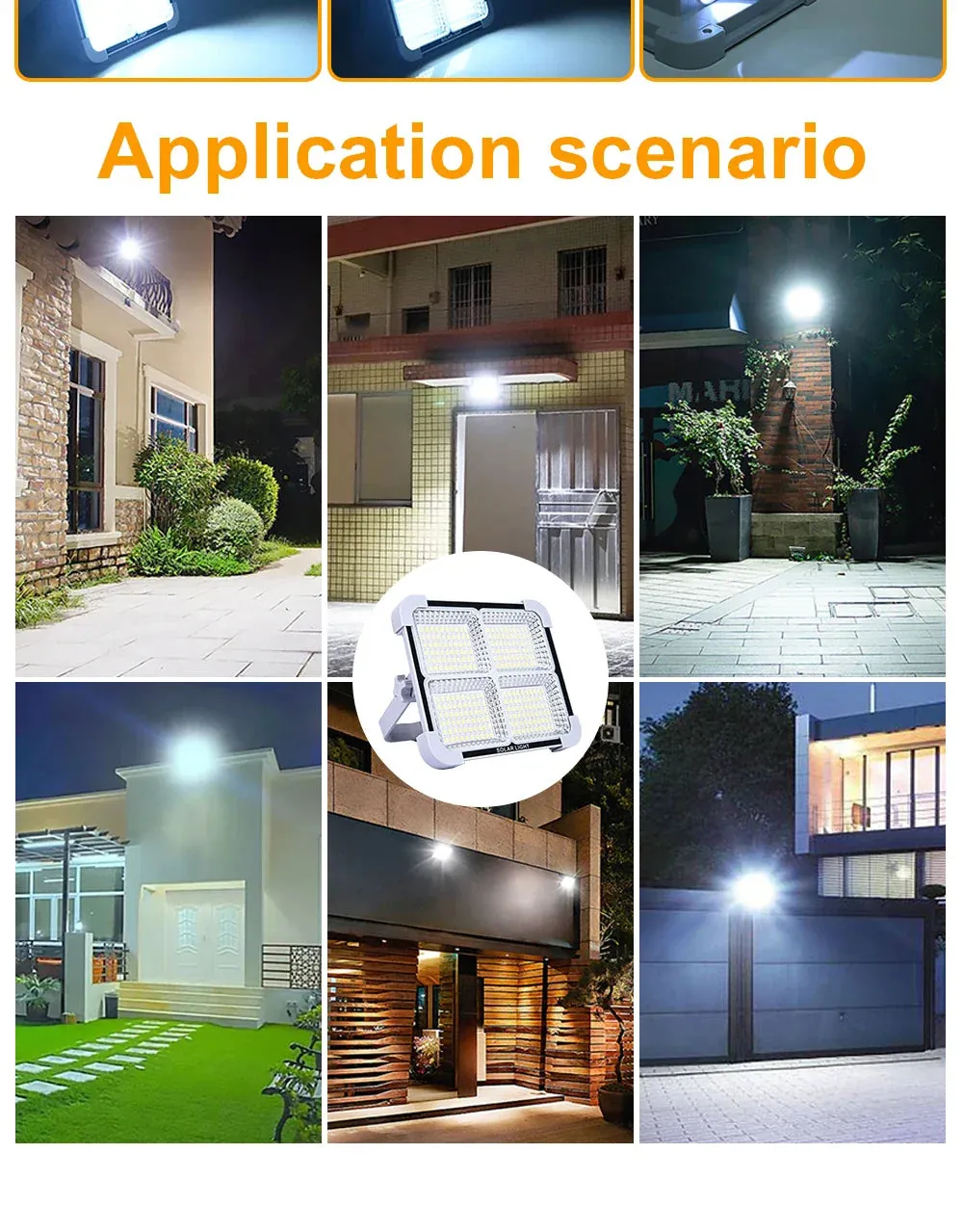 2500W Solar Outdoor Household Floodlight Camping Light Hand Lamp