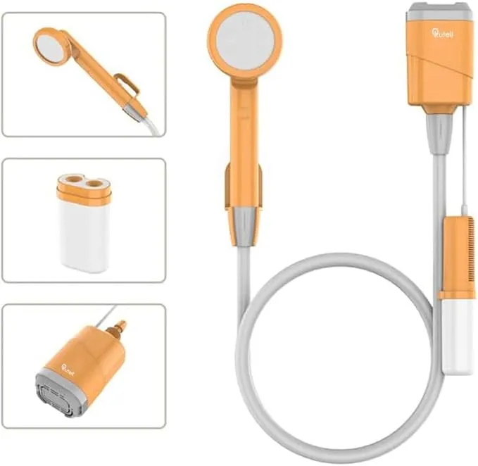 2nd Gear, LED Lighting, Orange, Leak-Proof, Magnetic Charging - Perfect for Beach, Travel, and Bidet Use!
