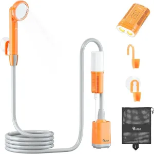 2nd Gear, LED Lighting, Orange, Leak-Proof, Magnetic Charging - Perfect for Beach, Travel, and Bidet Use!