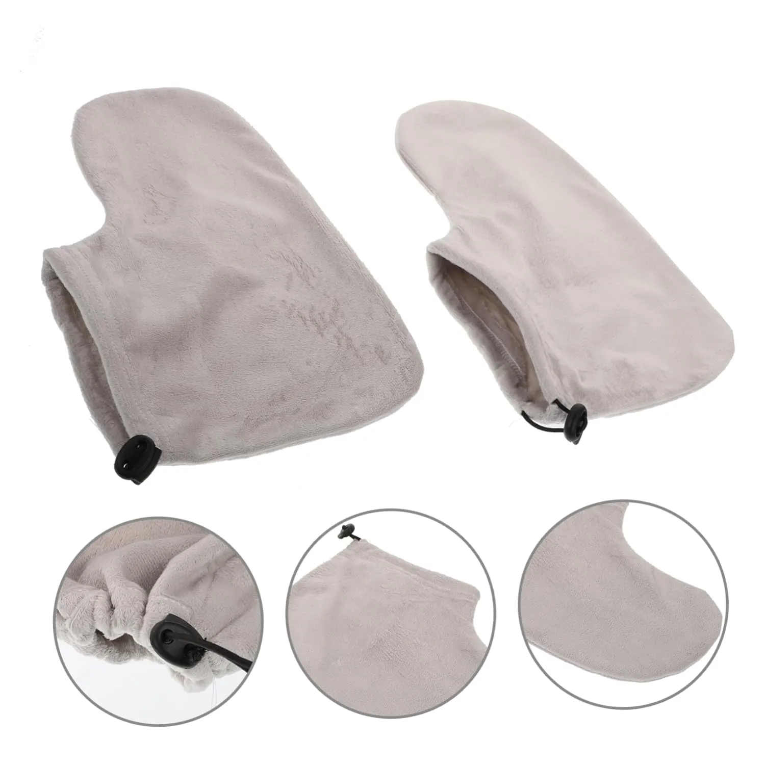 2pairs Paraffin Wax Therapy Foot Comfortable Reusable Foot Wraps for Beauty Care Warm Cloth Booties for Moisturizing Treatment Salon Simple Design Easy to Wear and Wash