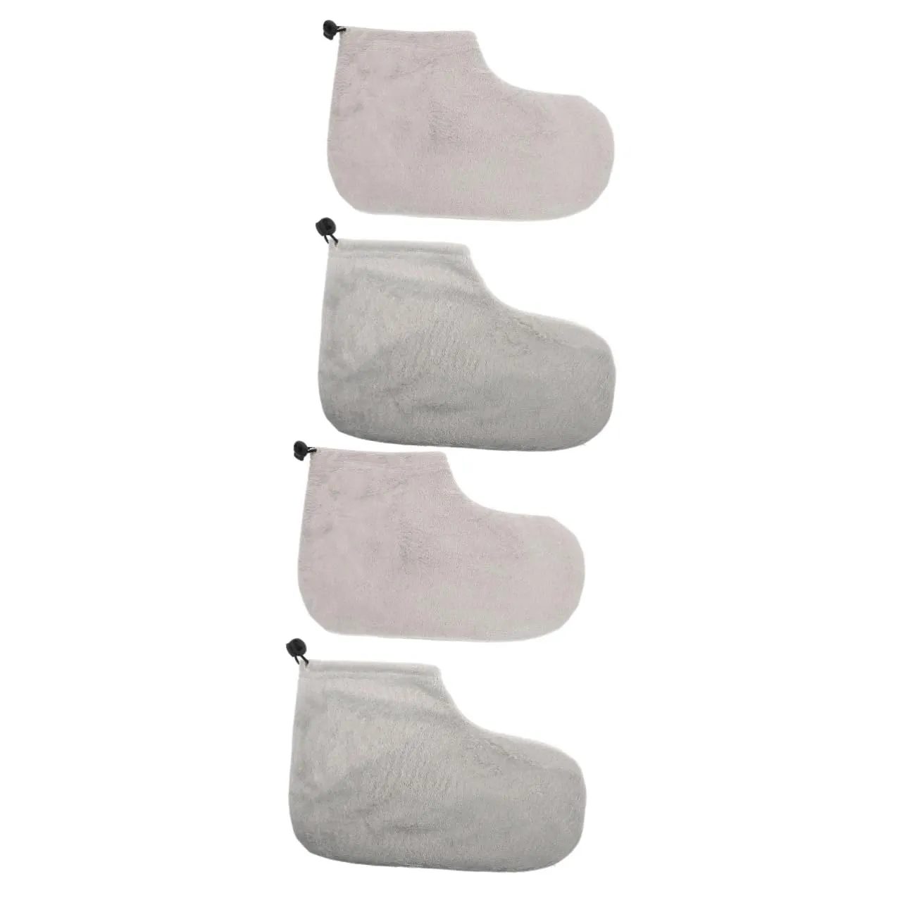 2pairs Paraffin Wax Therapy Foot Comfortable Reusable Foot Wraps for Beauty Care Warm Cloth Booties for Moisturizing Treatment Salon Simple Design Easy to Wear and Wash