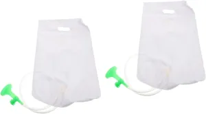 2pcs Adjustable Height Portable Shampoo Basin for Elderly Travel Shower Bag Splash-Proof Edges PVC Hair Washing Shower Bag
