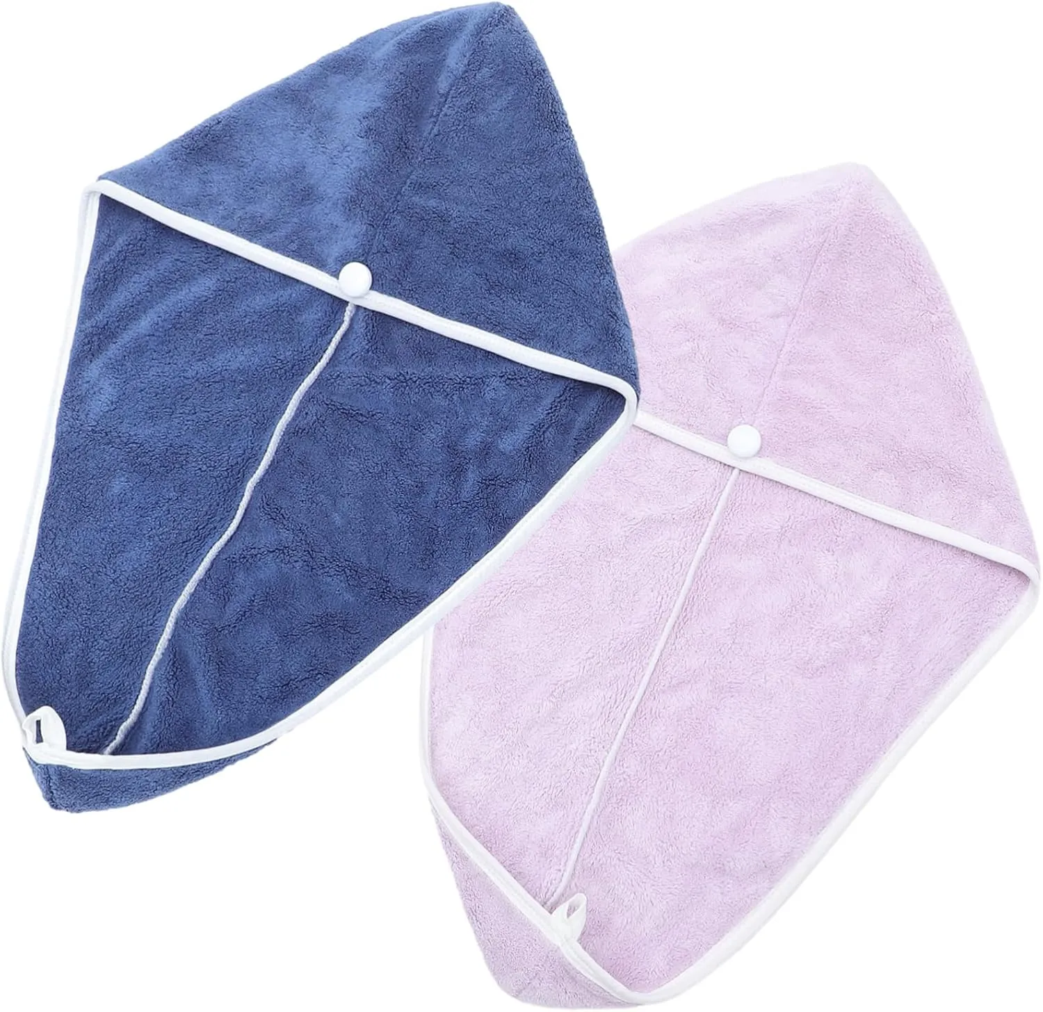 2pcs Hair Towel Wrap for Women Ultra Absorbent Fast Drying Turban Lightweight Microfiber Hair Towels for Spa Travel Home Use and Frizz
