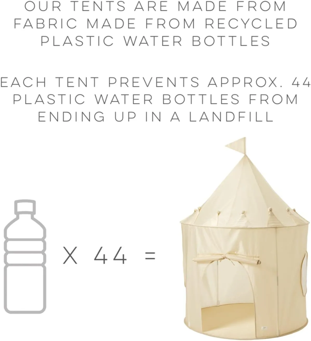 3 Sprouts Kids Play Tent - Sustainable Recycled Fabric – Fun Spacious Childs Playhouse for Indoor Games for Boys & Girls - Durable Fort Pop Up House for Toddlers & Children Age 3-10 - Terrazzo Beige