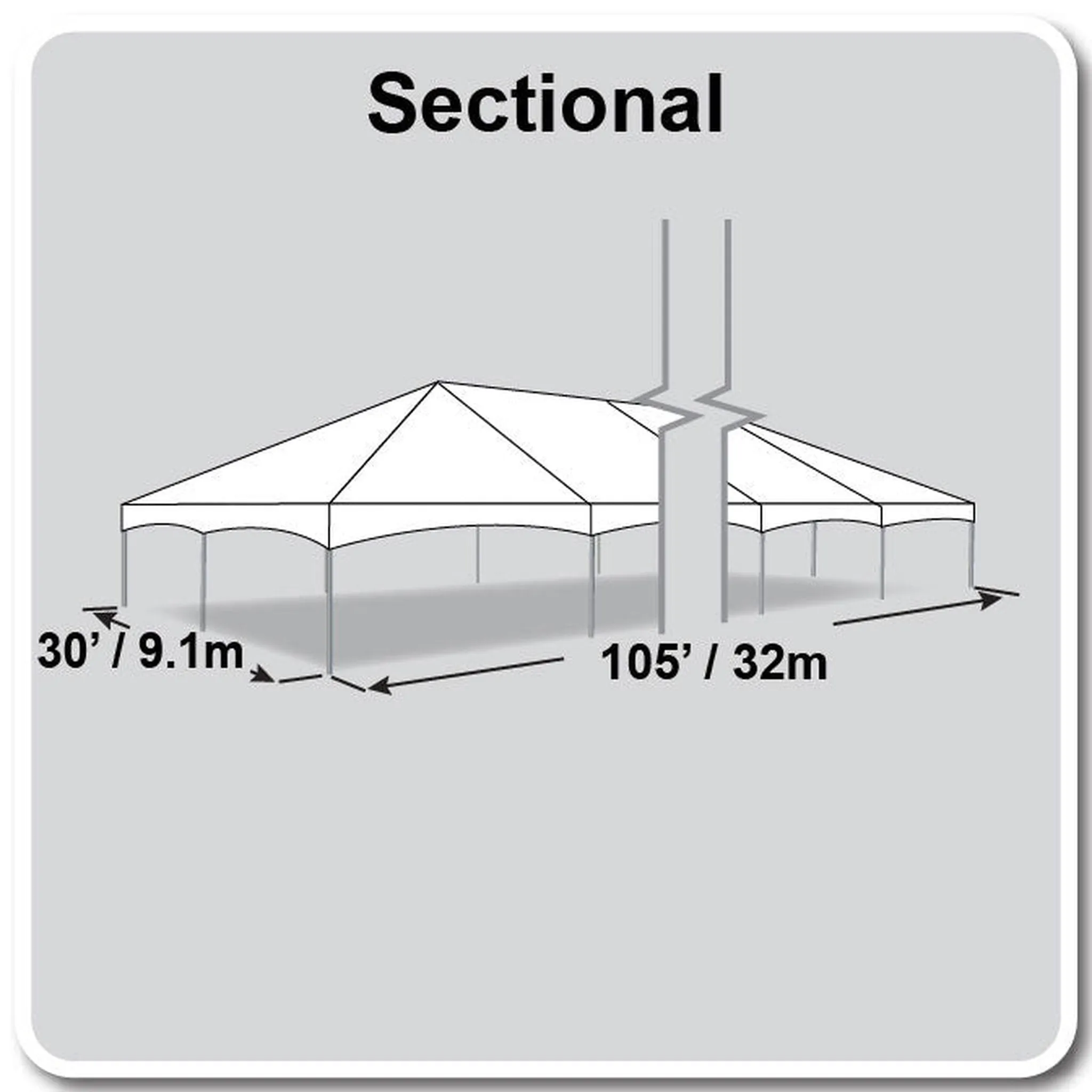 30x105 Master Series Frame Tent