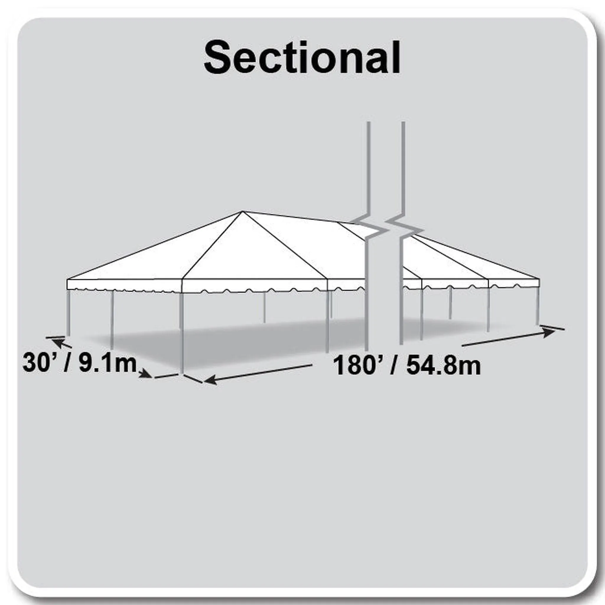 30x180 Classic Series Frame Tent