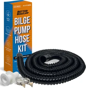 3/4 Bilge Pump Hose Kit, Includes 6.5 Ft Hose, Thru Hull Discharge Outlet Fitting, and Adapter, Compatible with 3/4 Inch Bilge Pump, Ideal for Boats and Jet Skis