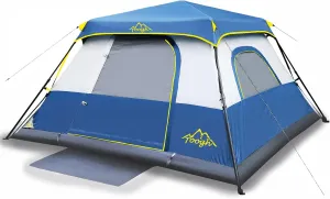 3/4 Person/6 Person Camping Tent Fast Cabin Tent with Instant Setup Tent, Weatherproof Tent Easy Quick Set Up & Pop Up in 60 Seconds with Rainfly Backpack for Family Camping,Upgraded Ventilation