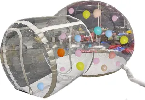 3/4/5M Outdoor Wedding Transparent Inflatable Bubble Tent with Balloons Camping Party Events Change Clothes Tent (Color : B, Size : 4M Dia)