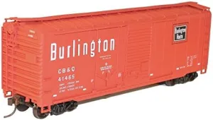 3816 40' Combination Door Steel Boxcar - Kit - Chicago, Burlington & Quincy #41465 (Chinese Red, Black, White)