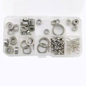 39PCS Stainless Steel Ball Bearing Screw Set Complete Rubber Sealed Bearings Kit for 1/10 RC Car Climbing for Traxxas TRX-4 Trx4 Accessory Part
