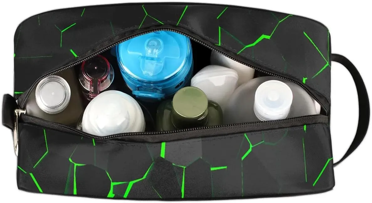 3D Soccer Ball Travel Toiletry Bag for Kids, Waterproof Hanging Wash Bag Gym Shower Kit for Boys Girls Makeup Bag for Toiletries Accessories