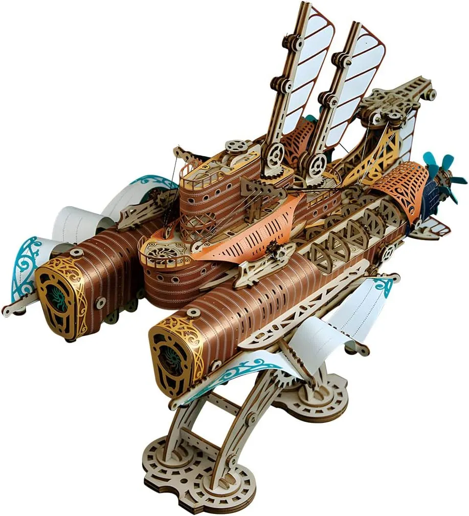 3D Wooden Puzzles Spaceship Model Kits, 400pcs 3D Wooden Assembly Puzzles, Brainteaser and Puzzle for Adults to Build, Assembly DIY Gift Craft Hobby Home Decor