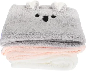 3Pcs Hair Drying Towel Fast Drying Microfiber Hair Wraps for Women Super Absorbent Shower Caps and Grey for Daily Use and Travel